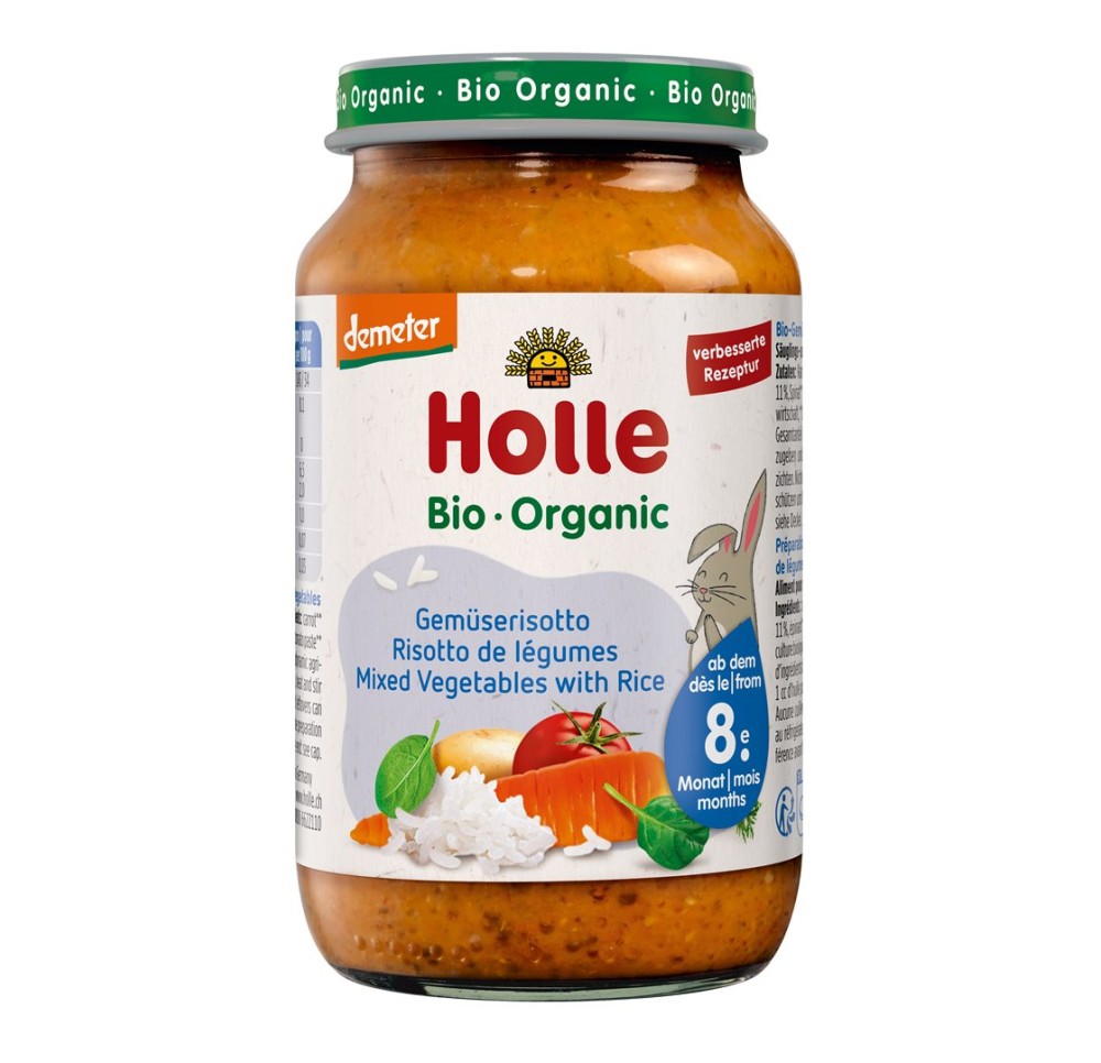 HOLLE risotto aux légumes verre 220 g HOLLE risotto aux légumes verre 220 g