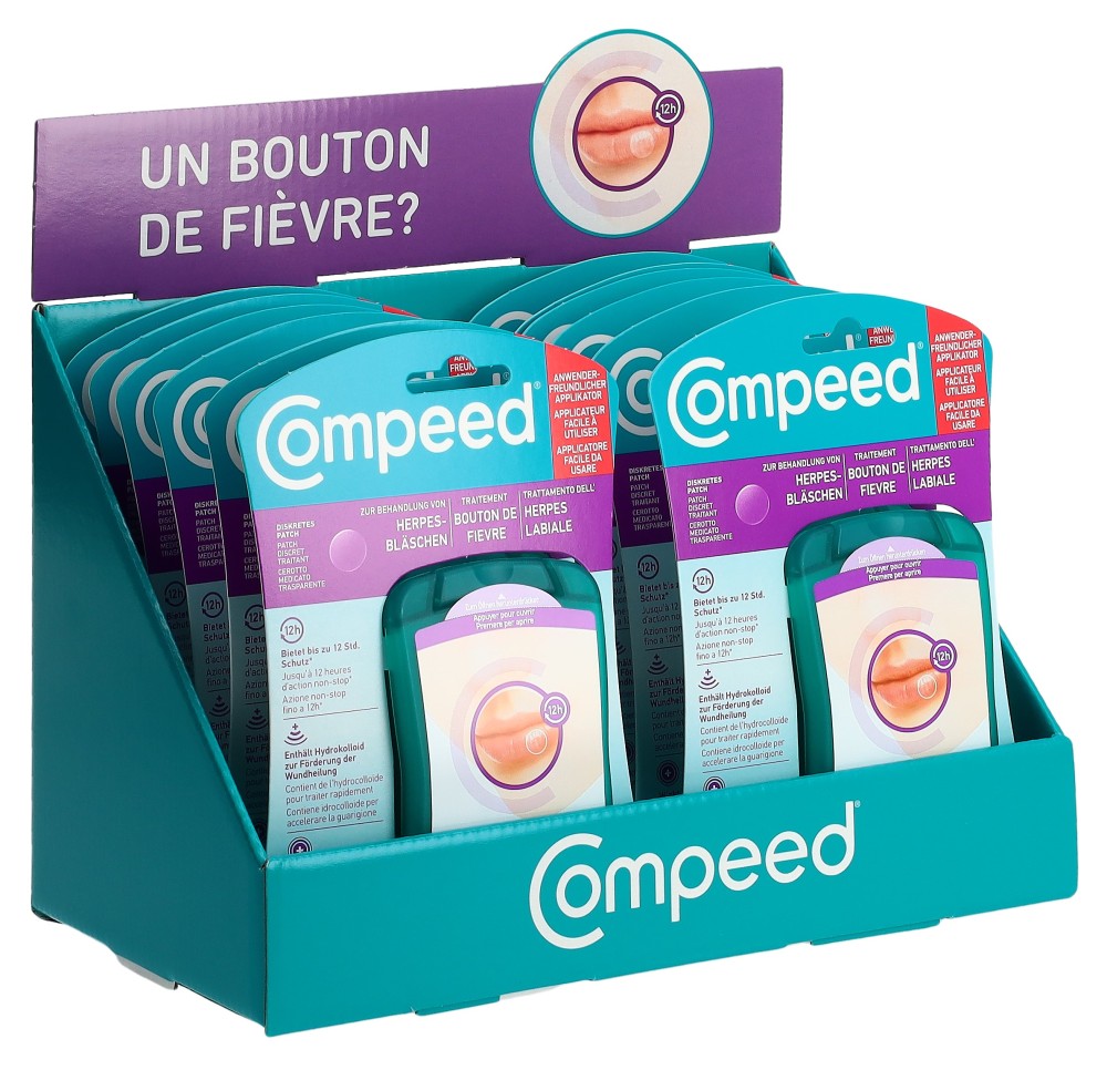 COMPEED patchs boutons fièvre display 12pce fr