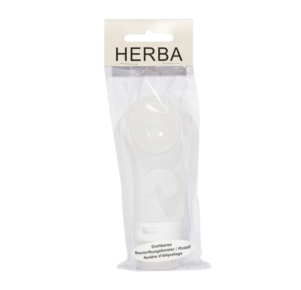HERBA bouteille voyage silicone 89ml transparent
