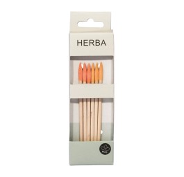 HERBA bâtonnets manucu pointe limer rose pea 6 pce