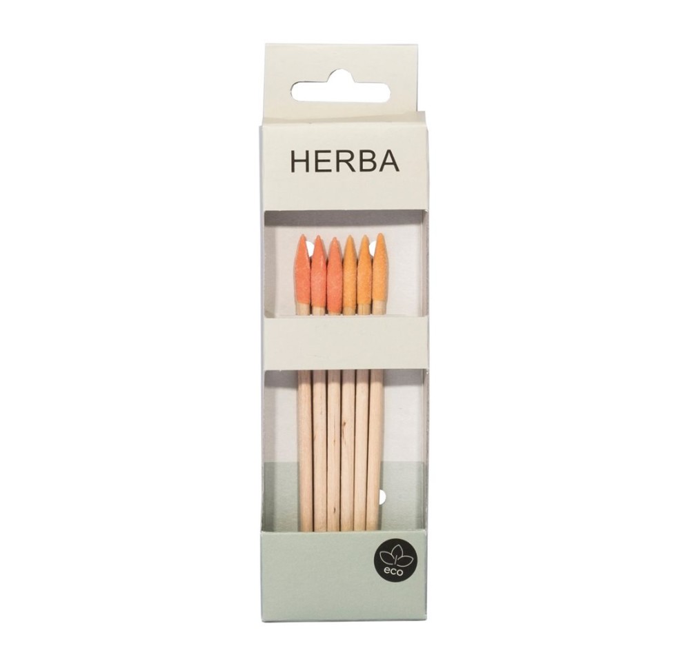 HERBA bâtonnets manucu pointe limer rose pea 6 pce
