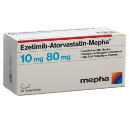 EZETIMIB Atorvast Mepha cpr pell 10mg/80mg 30 pce