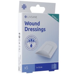 LIVSANE Sterile Wound Dressings 5x7.5cm 5 pce