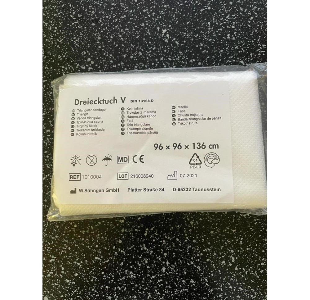 HARTMANN drap triangulaire blanc sach