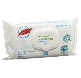MIKROZID sensitive wipes premium sach 50 pce