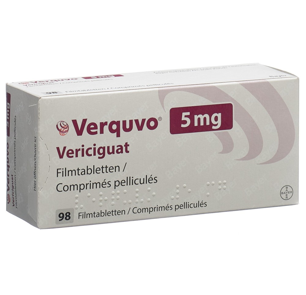 VERQUVO cpr pell 5 mg 98 pce VERQUVO cpr pell 5 mg 98 pce