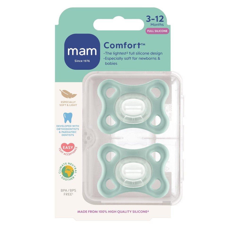 MAM Comfort lolette sil 0-12m 2 pce