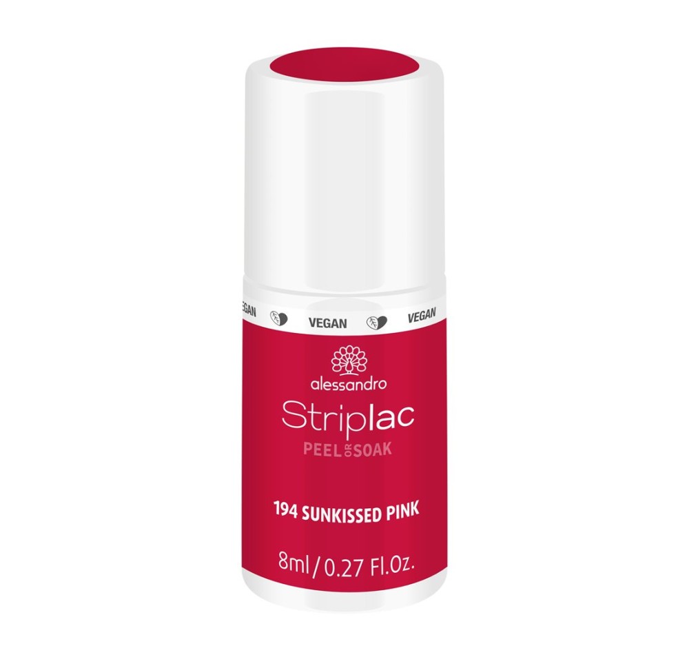 ALESSAN Striplac Peel or Soak off Sunkis Pink 8 ml ALESSAN Striplac Peel or Soak off Sunkis Pink 8 ml
