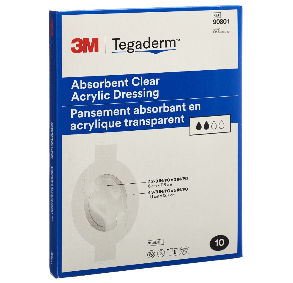 3M TEGADERM ABSORB pans vulnéra 11.1x12.7cm 10 pce