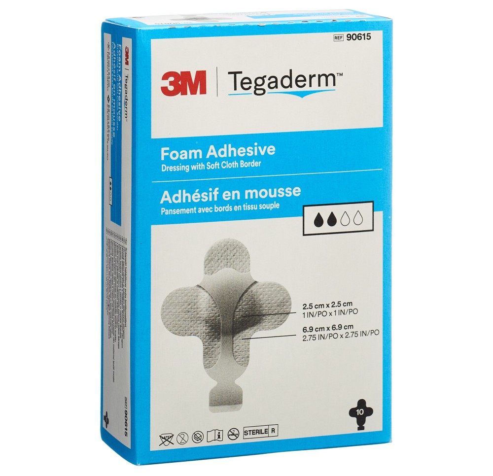3M TEGADERM FOAM HP comp mous mini cr adh 10 pce