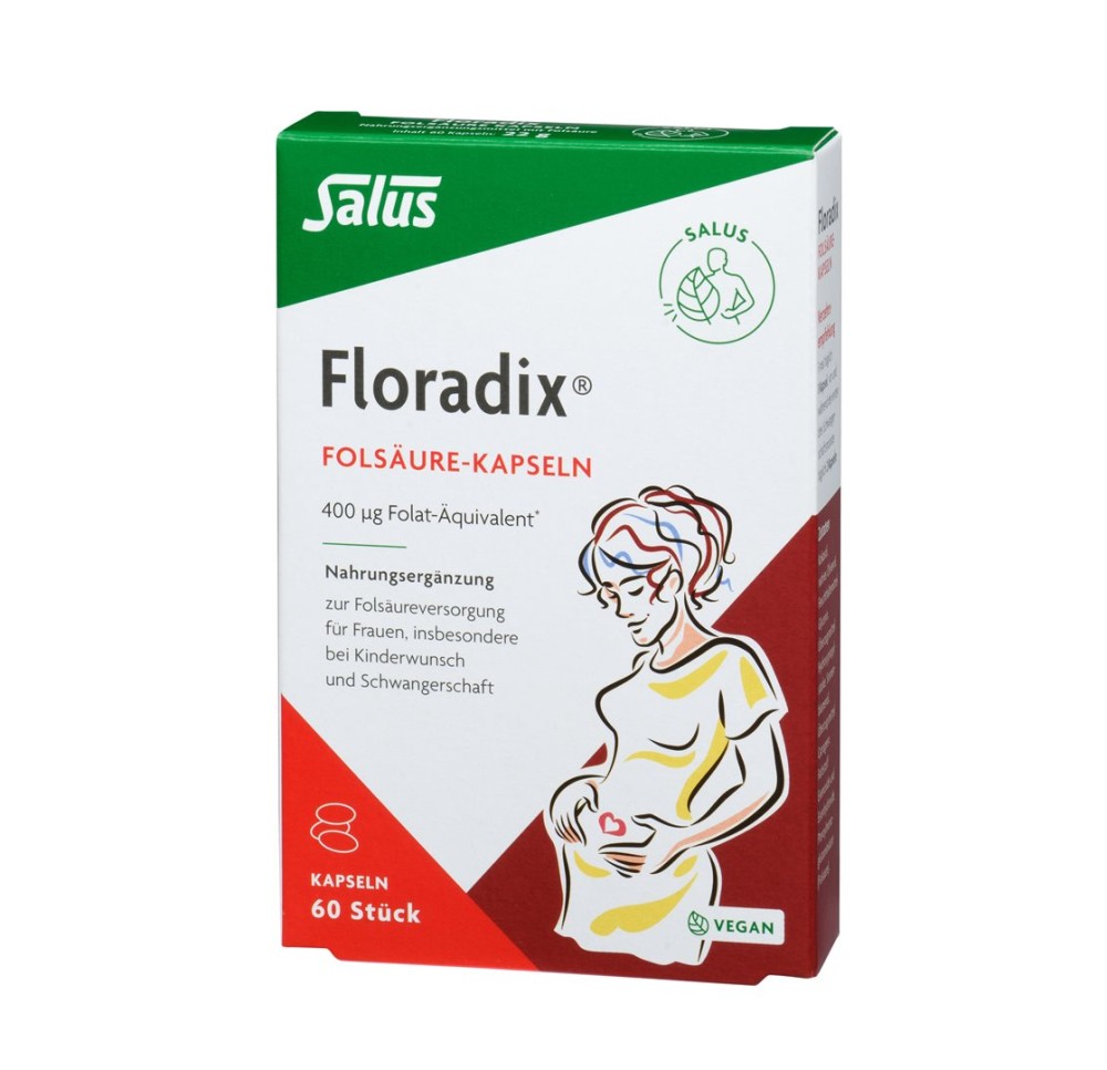 FLORADIX acide folique caps 60 pce FLORADIX acide folique caps 60 pce