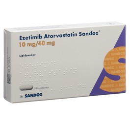 EZETIMIBE Atorvast Sandoz cpr pell 10/40mg 30 pce