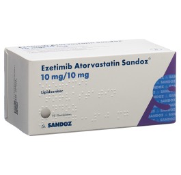 EZETIMIBE Atorvast Sandoz cpr pell 10/10mg 90 pce
