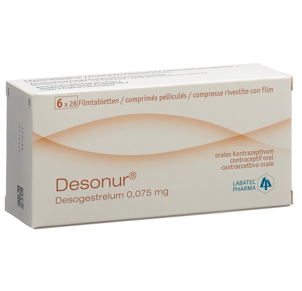 DESONUR cpr pell 0.075 mg 6 x 28 pce DESONUR cpr pell 0.075 mg 6 x 28 pce