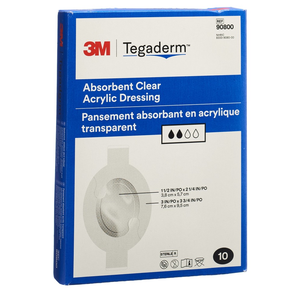 3M TEGADERM ABSORB pans vulnéra 7.6x9.5cm 10 pce