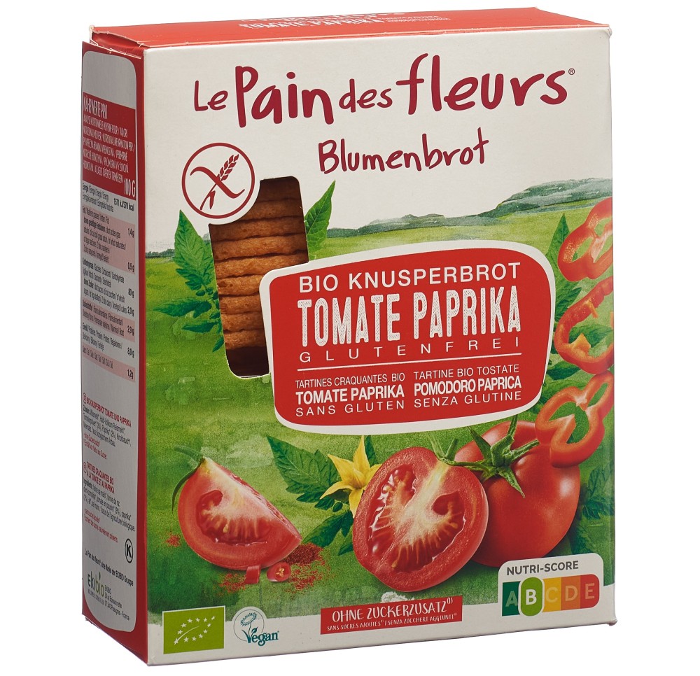 LE PAIN DES FLEURS apéritif tomates poivrons 150 g LE PAIN DES FLEURS apéritif tomates poivrons 150 g