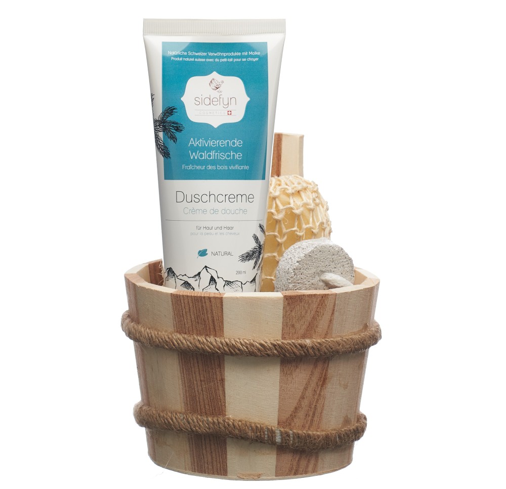 SIDEFYN set cadeau baquet cr douche fraîcheur bois