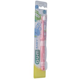 GUM Baby brosse dents 0-2ans rose