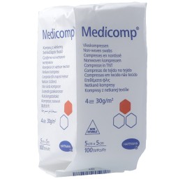 MEDICOMP 4 plis S30 5x5cm non stérile 100 pce