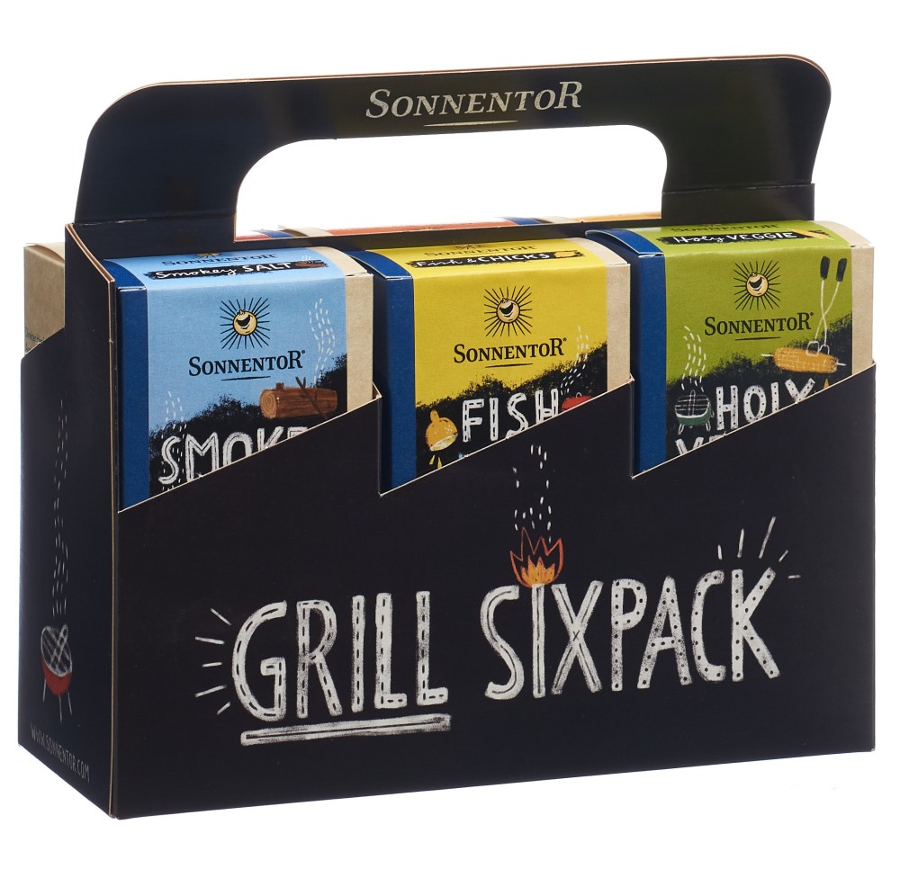 SONNENTOR Grillgewürz Sixpack à 6 Beutel BIO