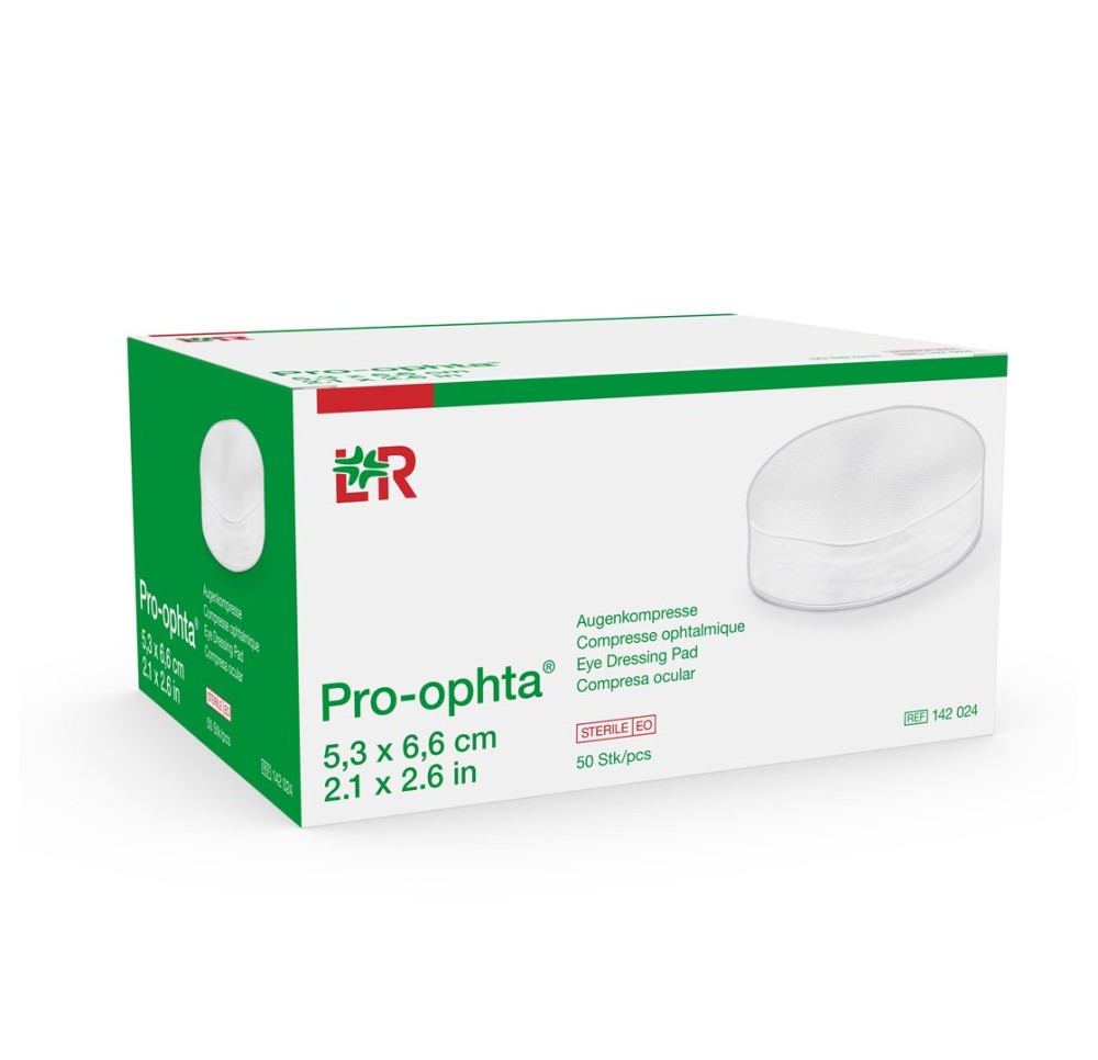 PRO-OPHTA compresse ophta 5.3x6.6cm stérile 50 pce PRO-OPHTA compresse ophta 5.3x6.6cm stérile 50 pce