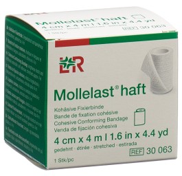 MOLLELAST haft bande de fixation 4cmx4m blanc
