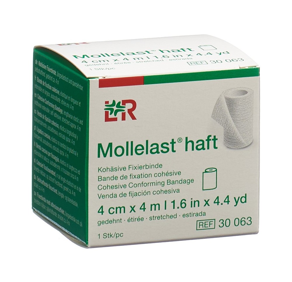 MOLLELAST haft bande de fixation 4cmx4m blanc
