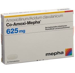 CO-AMOXI Mepha cpr pell 625 mg 10 pce