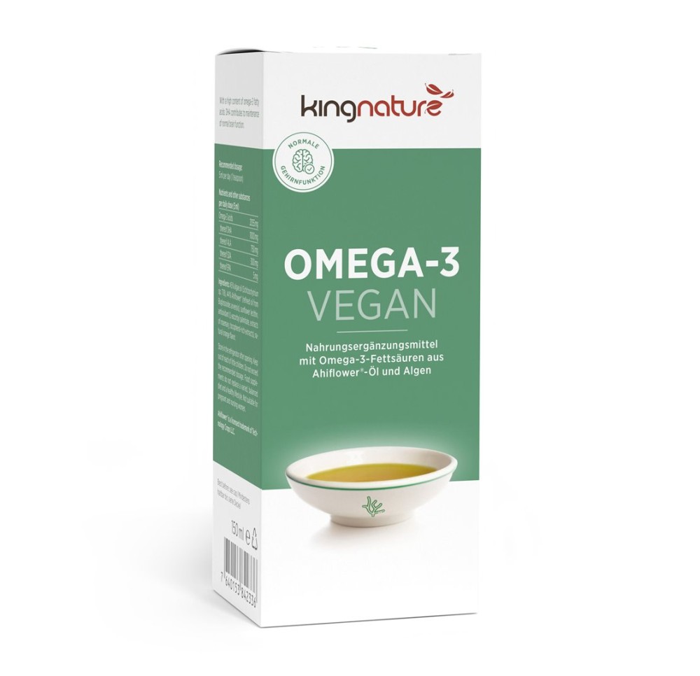 KINGNATURE Omega-3 vegan liq fl 150 ml KINGNATURE Omega-3 vegan liq fl 150 ml