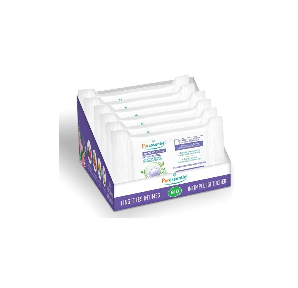 PURESSENTIEL lingettes intimes quotidi disp 10pce