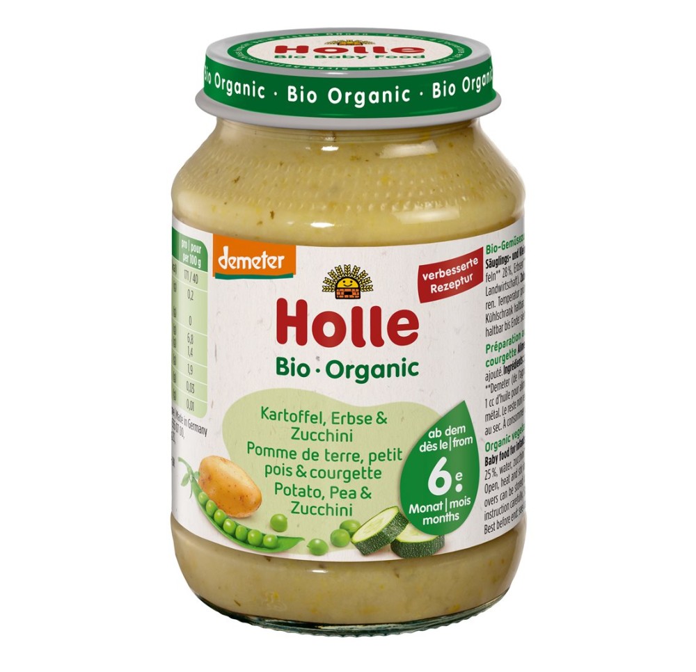 HOLLE pomme terre pet pois courgette verre 190 g HOLLE pomme terre pet pois courgette verre 190 g