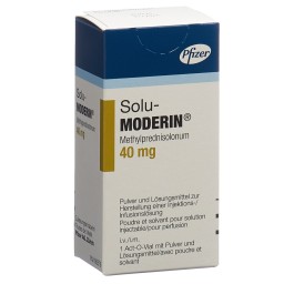 SOLU-MODERIN subst sèche 40 mg c Solv Act O Vial