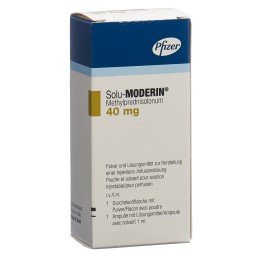 SOLU-MODERIN subst sèche 40 mg c Solv amp