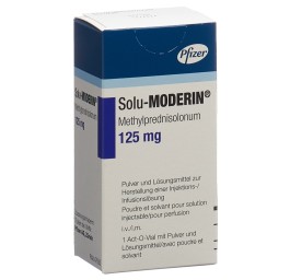 SOLU-MODERIN subst sèche 125 mg c solv Act O Vial