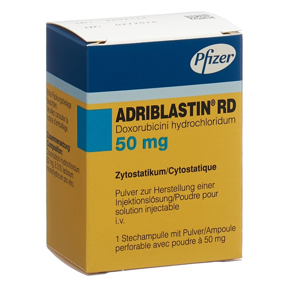 ADRIBLASTIN RD subst sèche 50 mg flac ADRIBLASTIN RD subst sèche 50 mg flac