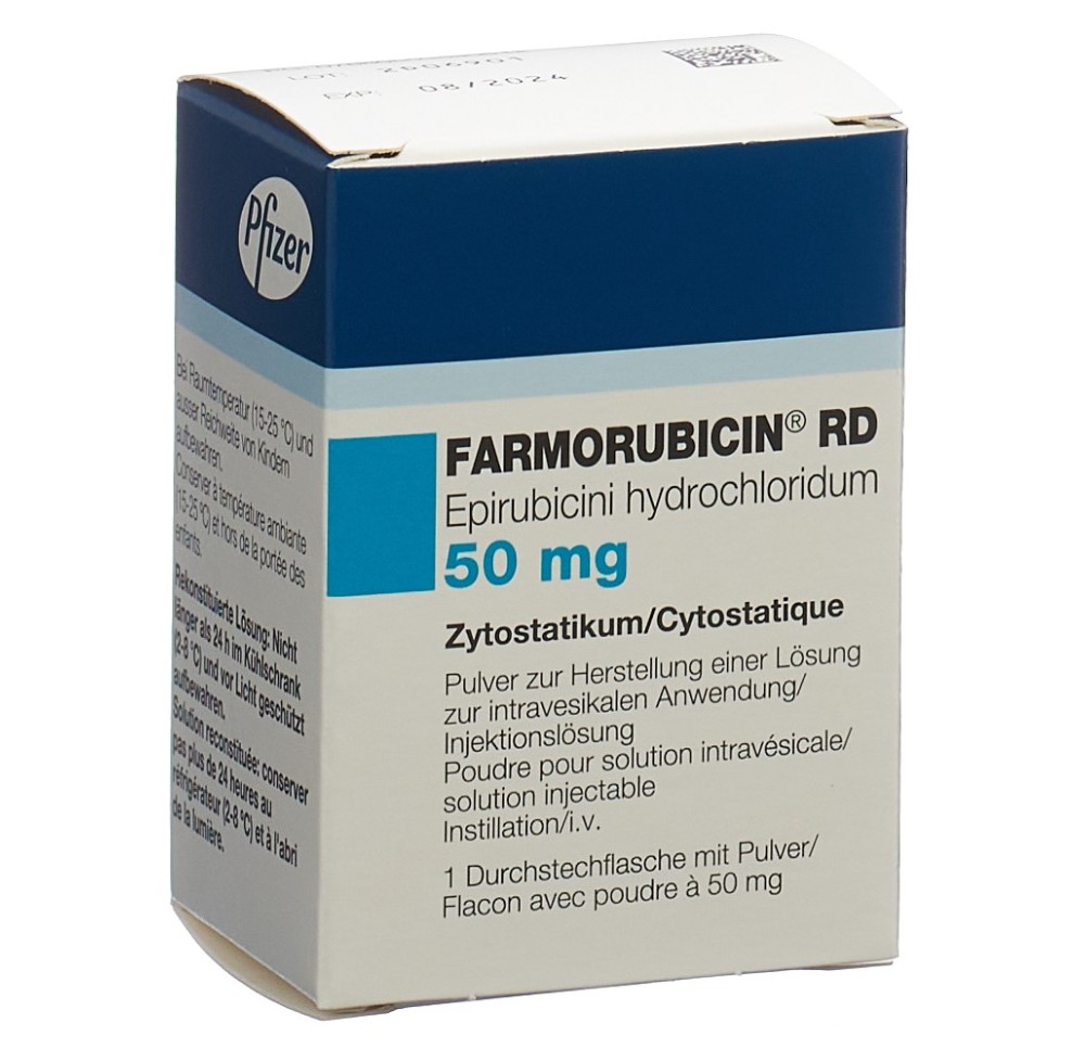 FARMORUBICIN RD subst sèche 50 mg flac