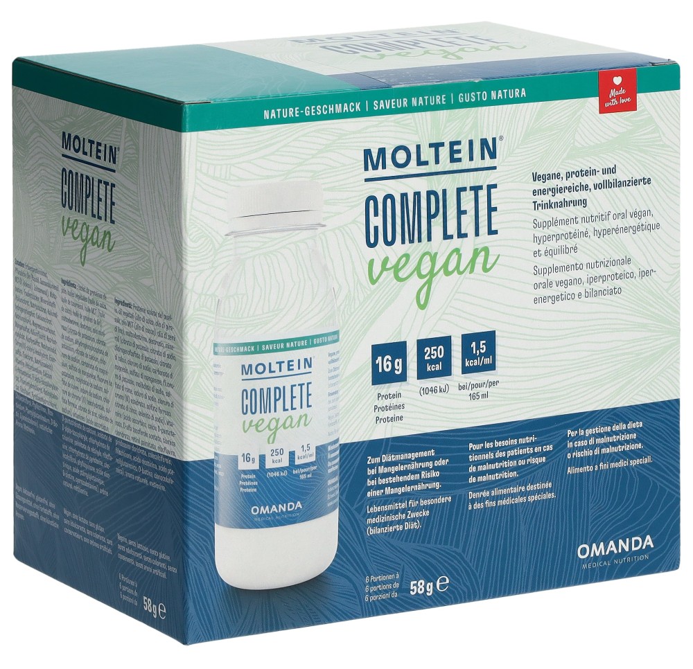 MOLTEIN Complete végan nature 6 fl 58 g MOLTEIN Complete végan nature 6 fl 58 g