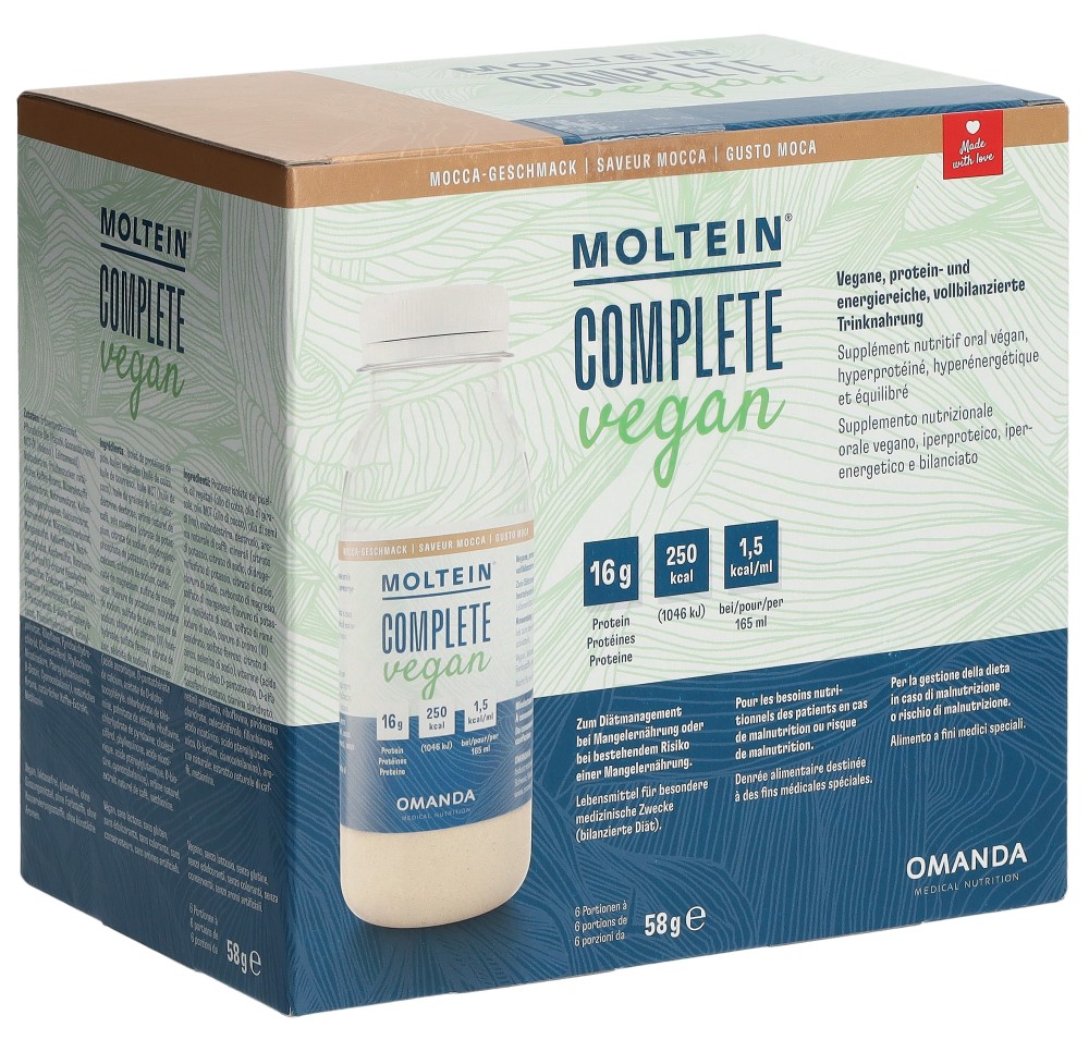 MOLTEIN Complete végan mocca 6 fl 58 g MOLTEIN Complete végan mocca 6 fl 58 g