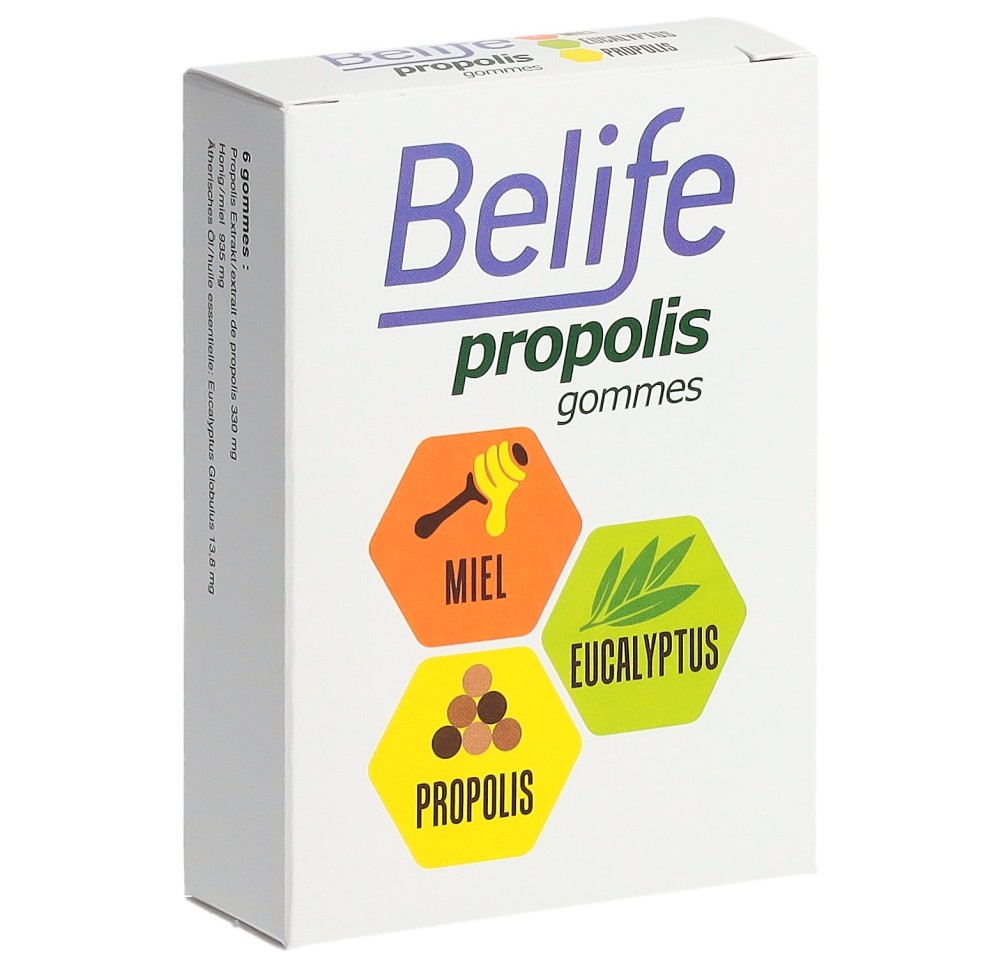 BELIFE gommes Propolis miel-eucalyptus bte 45 g BELIFE gommes Propolis miel-eucalyptus bte 45 g