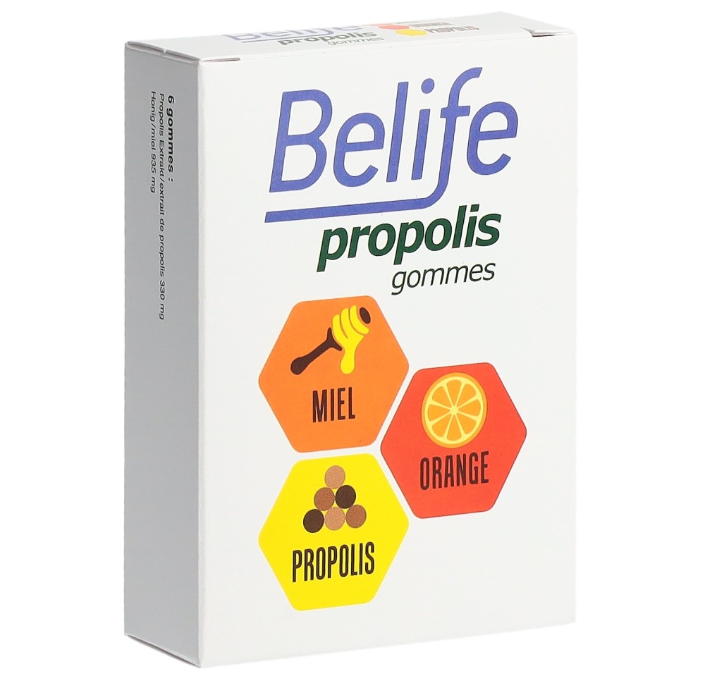 BELIFE gommes Propolis miel-orange bte 45 g BELIFE gommes Propolis miel-orange bte 45 g