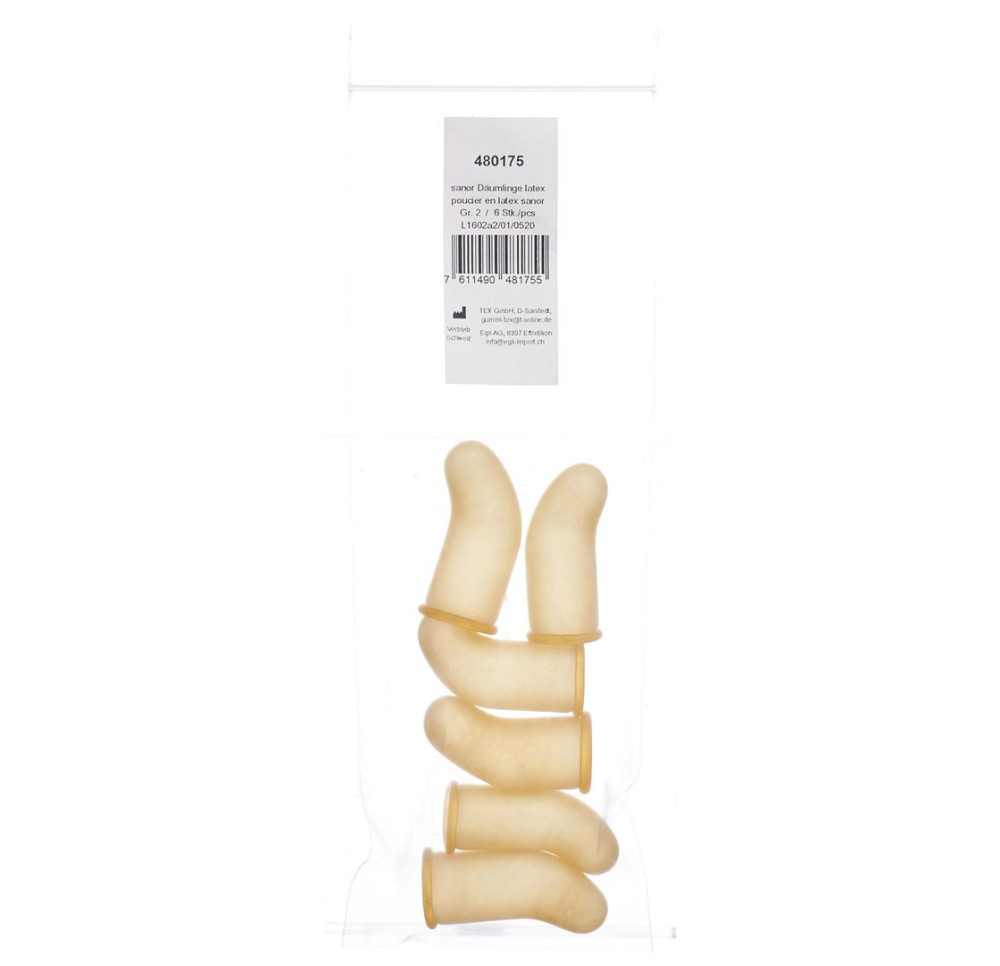 SANOR poucier latex Gr2 sach 6 pce