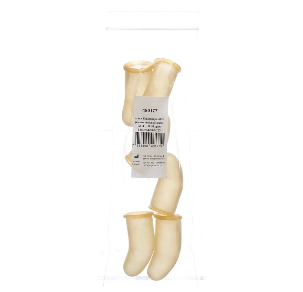 SANOR poucier latex Gr4 sach 6 pce