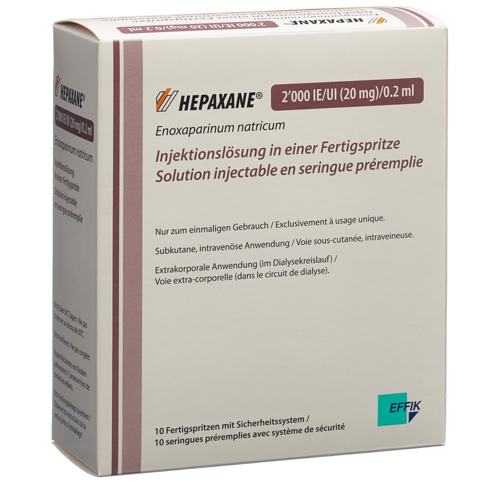 HEPAXANE sol inj 20 mg/0.2ml ser pré 10 pce