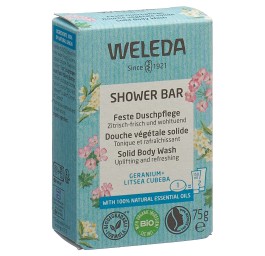 WELEDA douche végétale solide géranium litsea 75 g