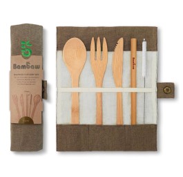 BAMBAW set de couverts en bambou olive