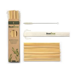 BAMBAW pailles en bambou 22cm 12 pce