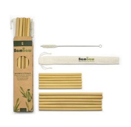 BAMBAW pailles en bambou 15/22cm 12 pce