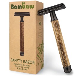 BAMBAW rasoir de sécurité en bambou slim noir