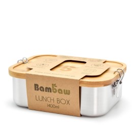 BAMBAW boîte à lunch 1400ml couvercle en bambou