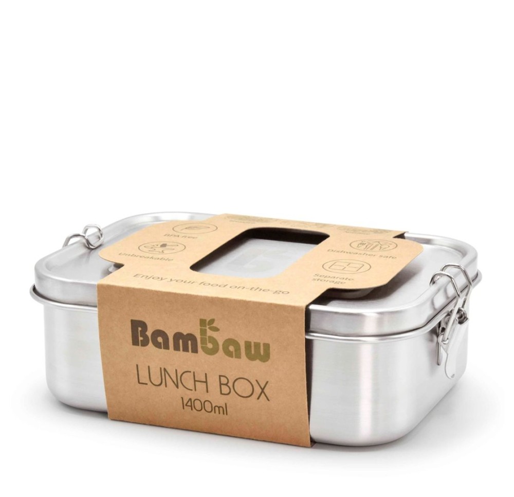 BAMBAW boîte à lunch 1400ml couverc acier inoxydab